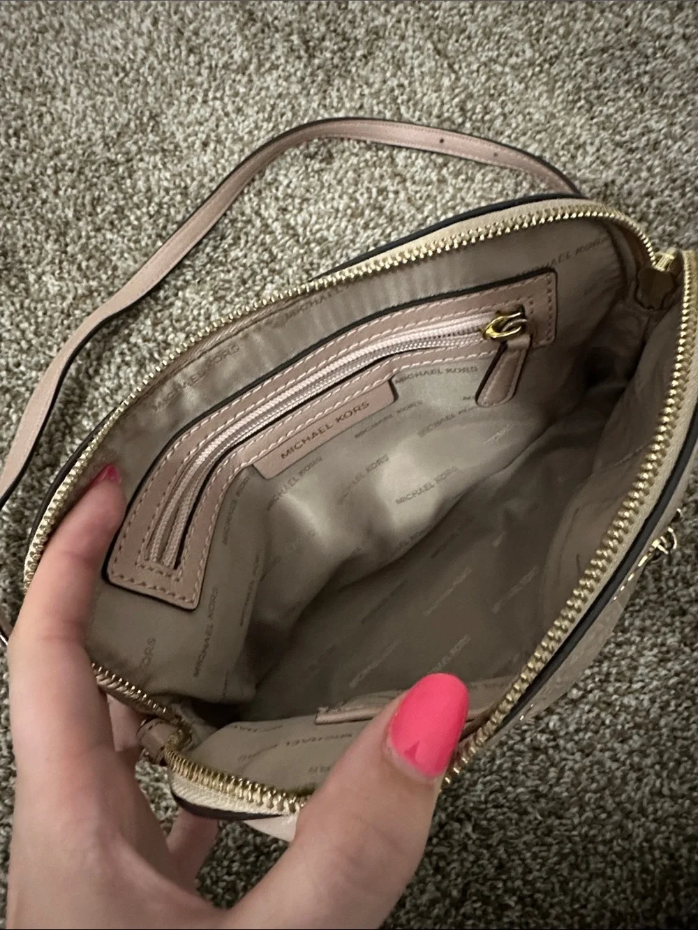 Pink Michael Kors Crossbody Purse